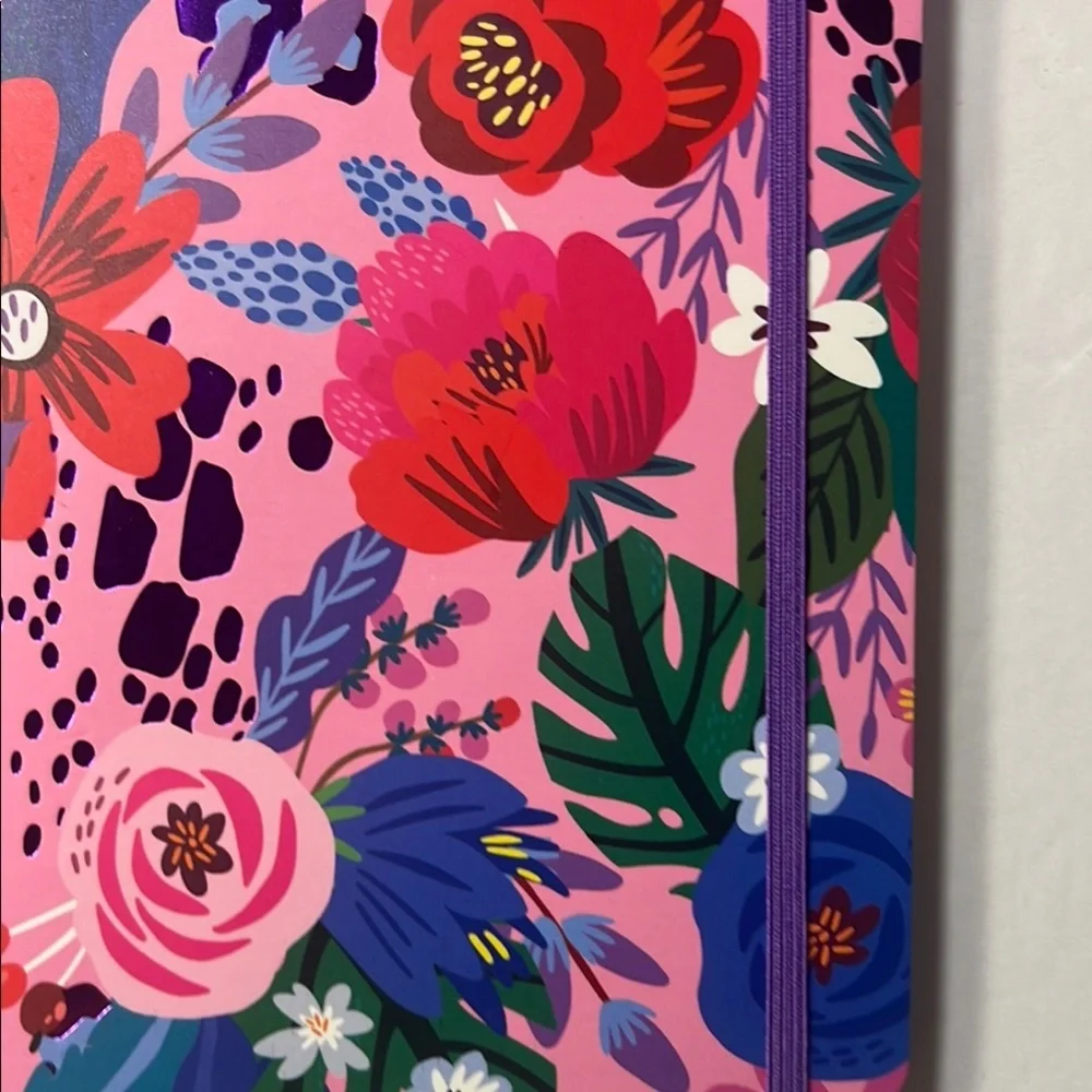 NWT 🌺 Floral Pink Notebook with Elastic Band Journal Girly 🌺 - Picture 5 of 16